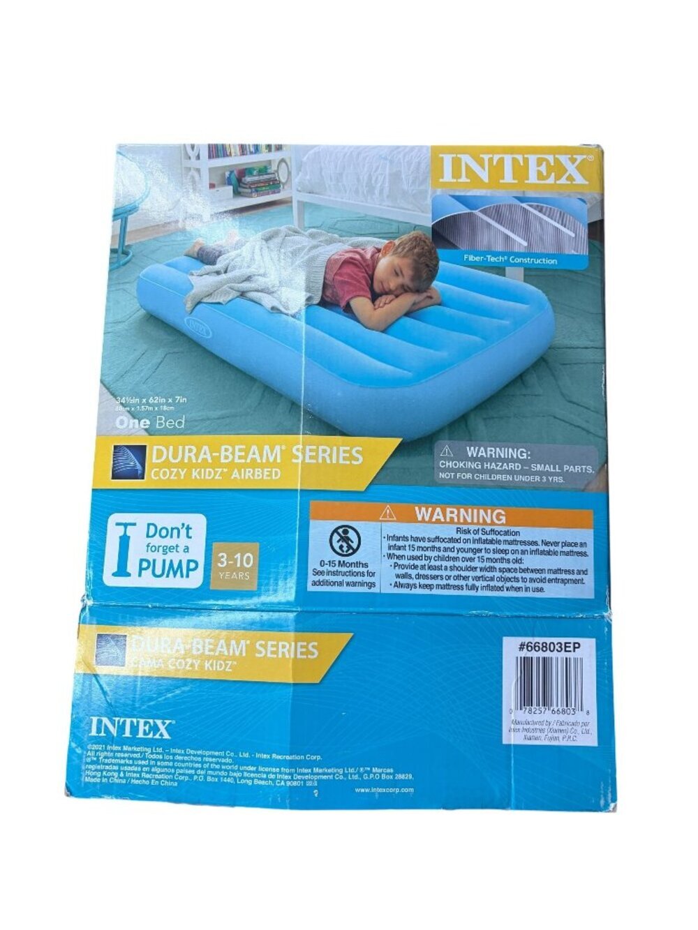 Intex Cozy Kidz Inflatable Air Bed Mattress w/ Carry Bag